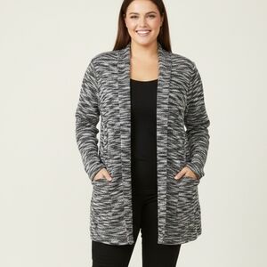 Apt. 9 Monochrome Plus Size Knit Cardigan